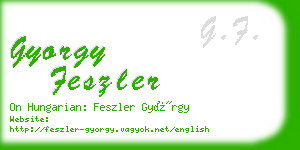 gyorgy feszler business card